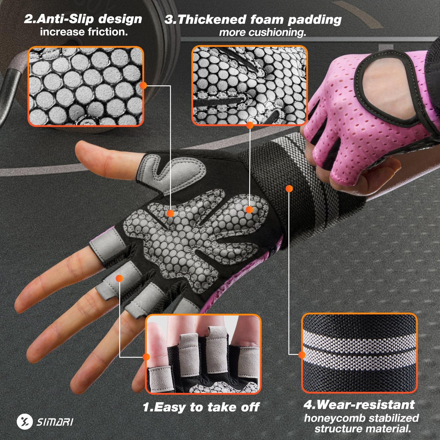 Breathable Workout Gloves with Wrist Support | Full Palm Protection