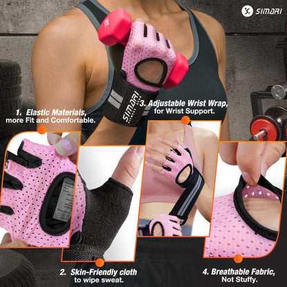 Breathable Workout Gloves with Wrist Support | Full Palm Protection