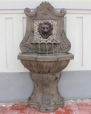 Majestic Lion Head Water Fountain | Elegant Outdoor Decor | Soothing Cascading Water