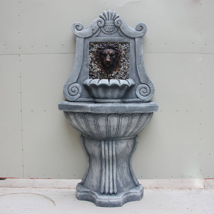 Majestic Lion Head Water Fountain | Elegant Outdoor Decor | Soothing Cascading Water